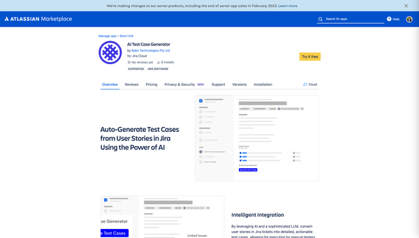 Marketplace Listing: AI Test Case Generator for Jira